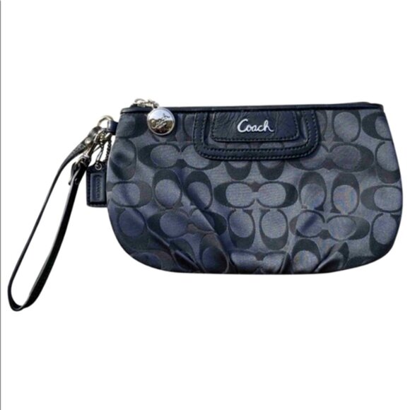Coach Handbags - Coach Poppy Monogram Y2K Black Wallet Wristlet